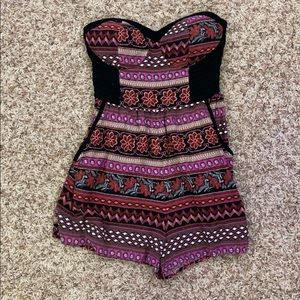 Strapless romper
